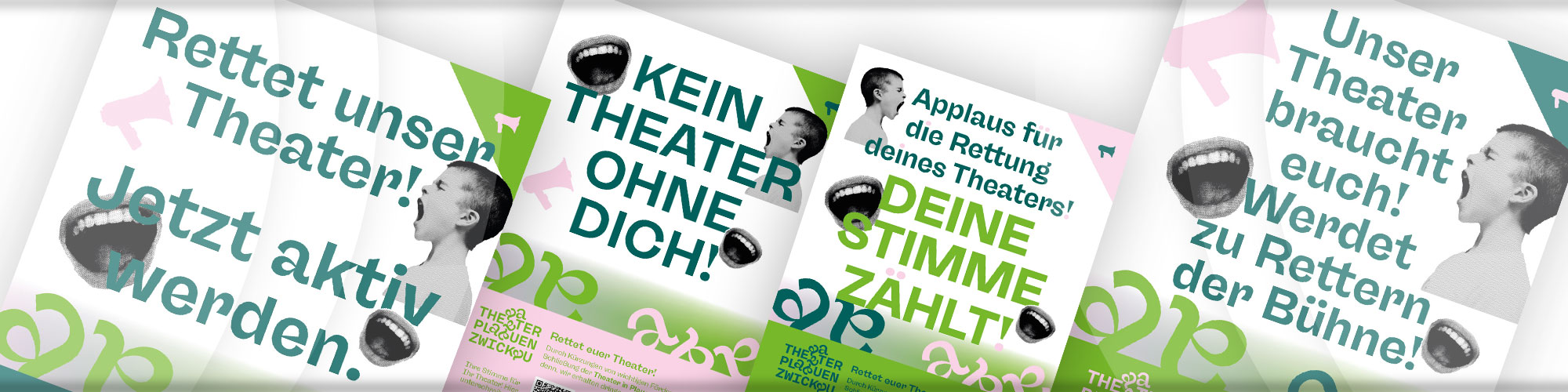 Plakataktion Rettet unser Theater Plauen-Zwickau